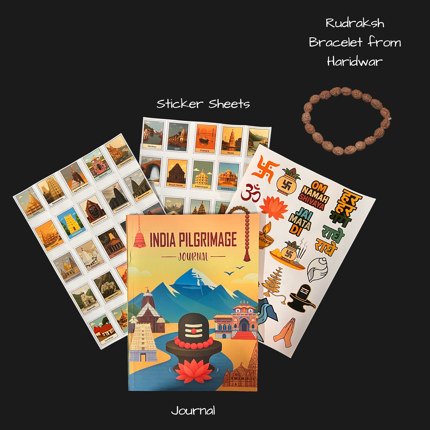 TheWriteWay Pilgrimage Journal | 60 Page Devotional Travel Journal with Stickers| Ideal for Pilgrims, Devotees & Spiritual Seekers